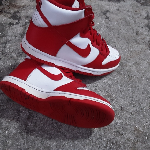 Nike Other - Nike Dunk high Championship Red 4.5 y